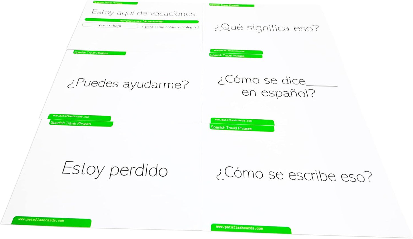 Pat's Flash Cards 50 Spanish Travel Phrases Flash Cards