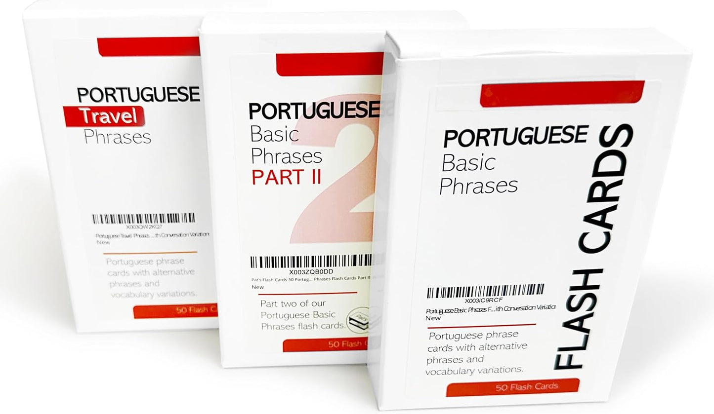Pat's Flash Cards 150 Essential Portuguese Phrases Bundle