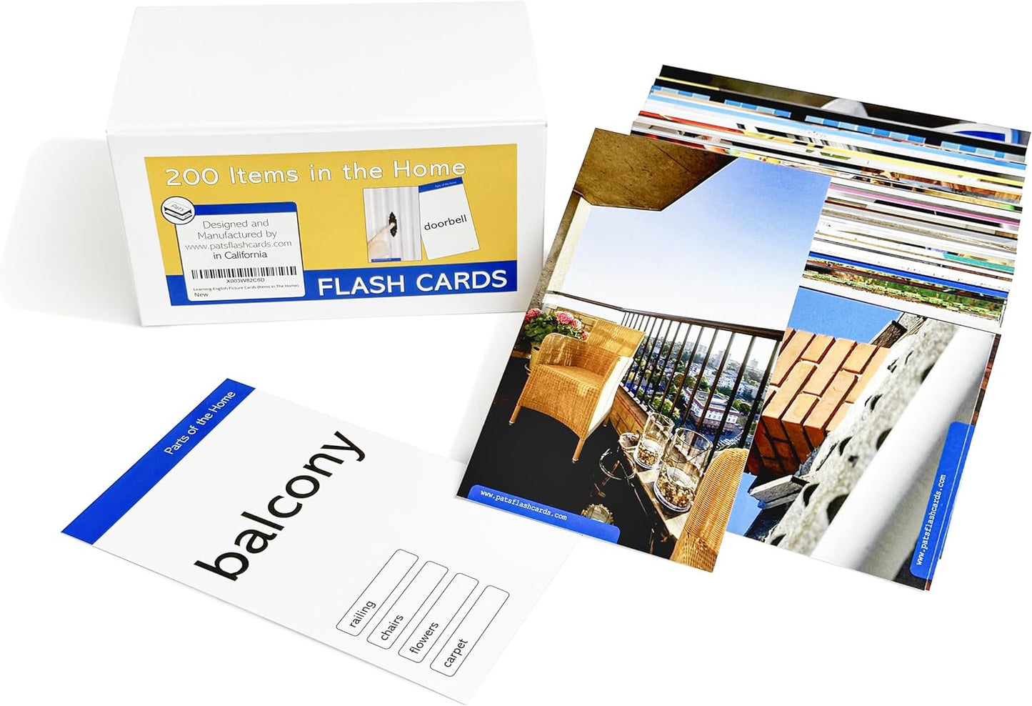 200 Learning English Items in the Home Picture Cards