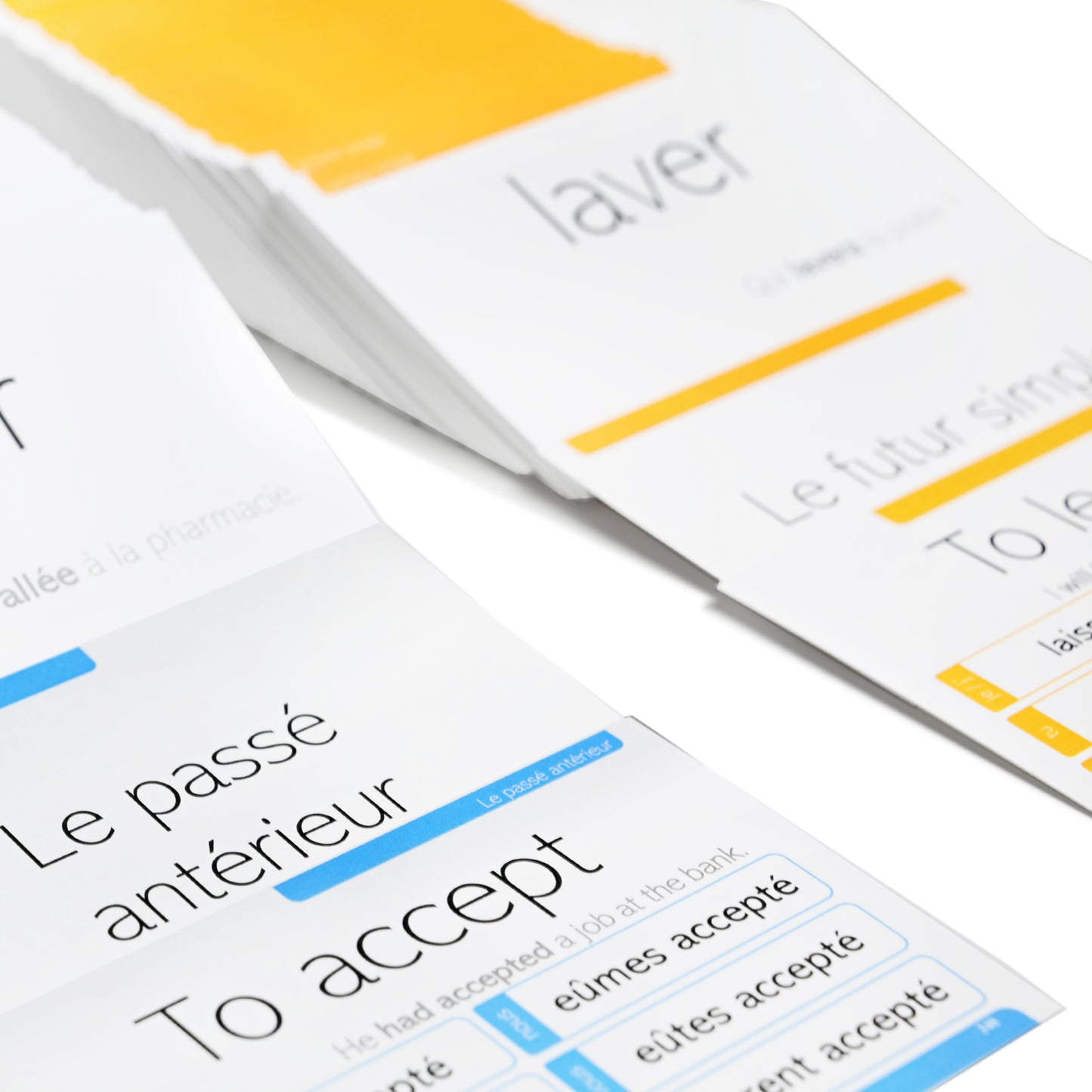 800 French Conjugation Flash Cards - 200 Verbs with Full Examples in Both French and English and 11 Different Tenses