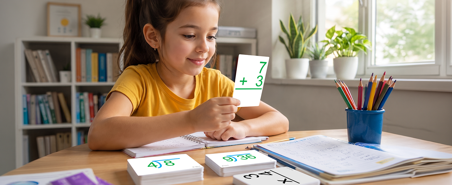 Math Facts Flash Cards 0-12 | Addition, Subtraction, Multiplication & Division Learning Set