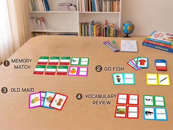 384 Italian Concentration and Memory Matching Card Game Playing Cards