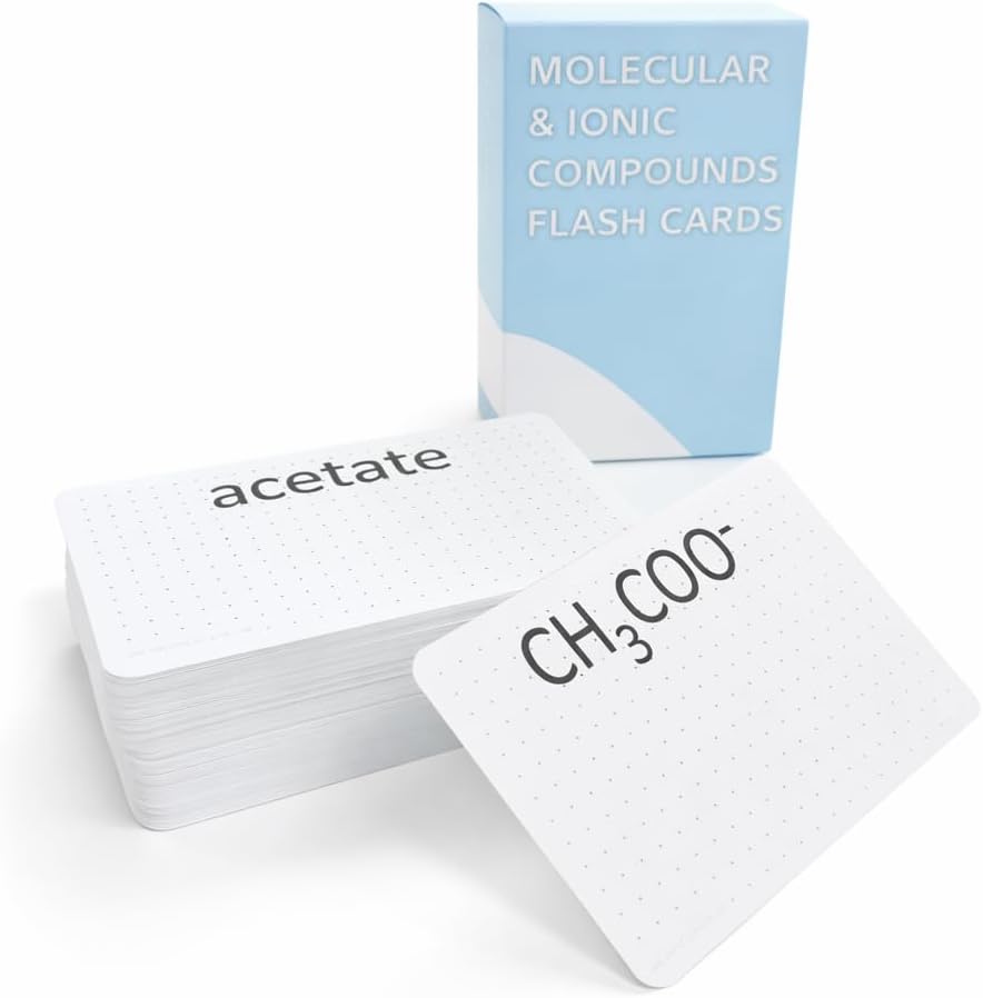Molecular and Ionic Compound Name Flash Cards