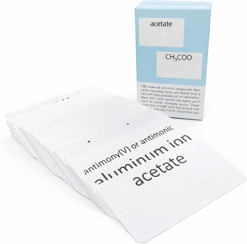 Molecular and Ionic Compound Name Flash Cards