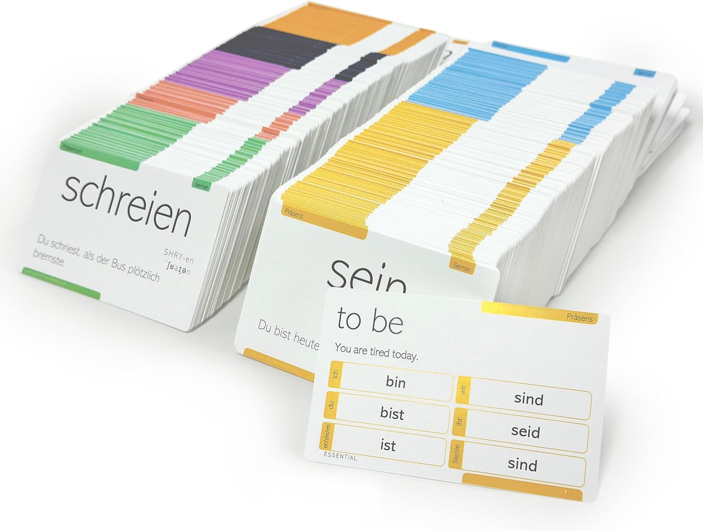 800 German Conjugation Flash Cards – 200 Essential Verbs in 9 Tenses
