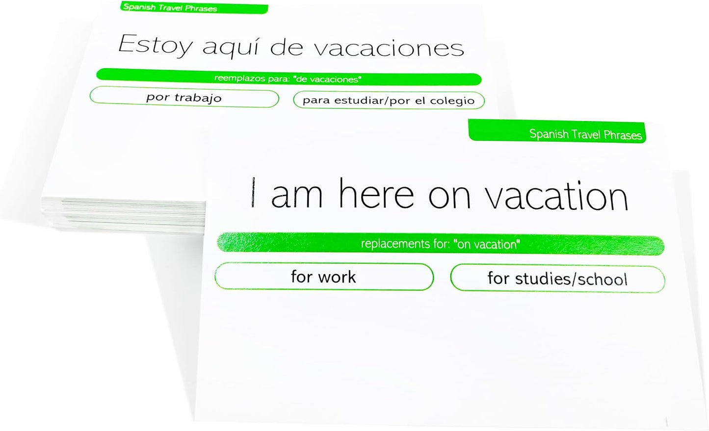 Pat's Flash Cards 50 Spanish Travel Phrases Flash Cards