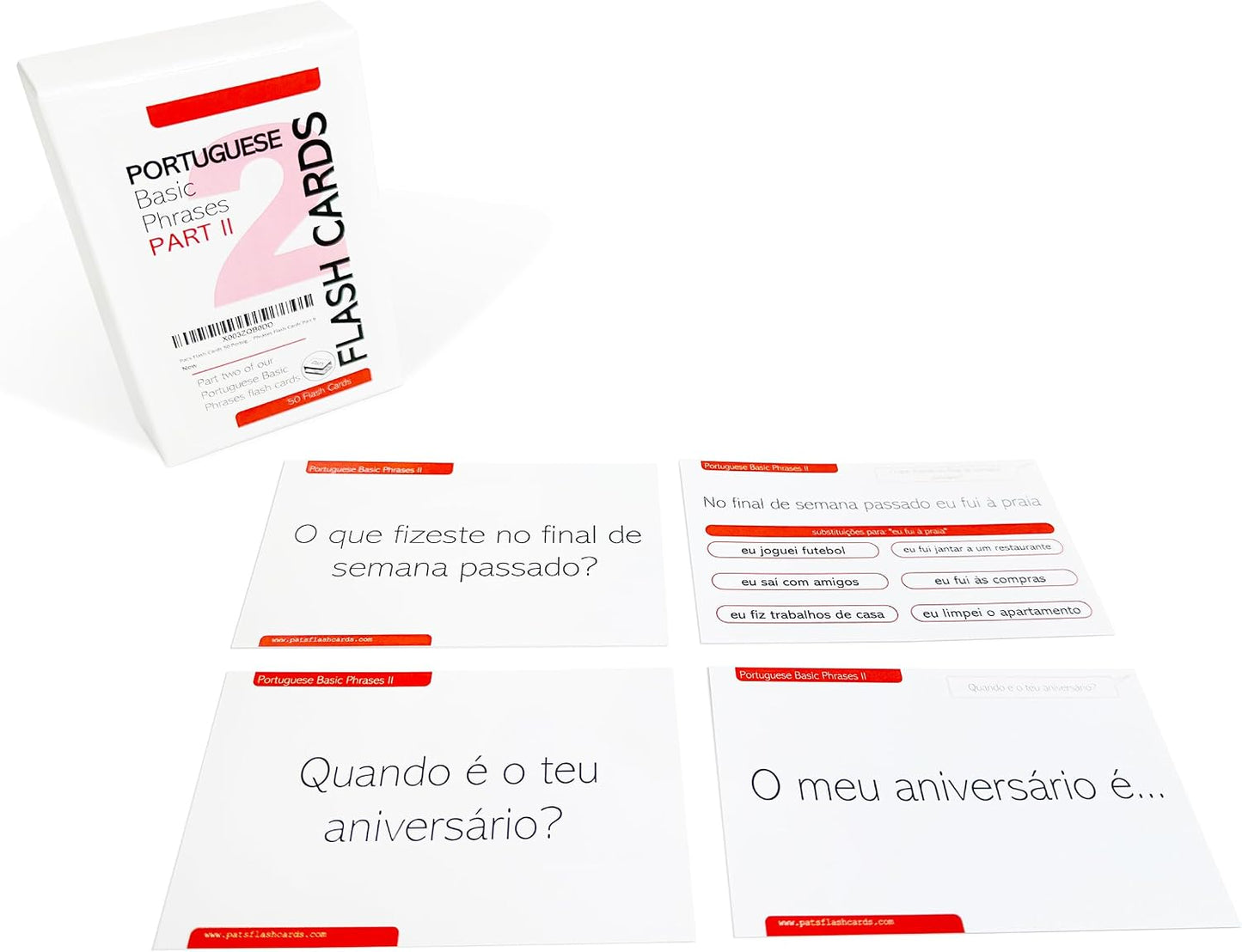 Pat's Flash Cards 50 Portuguese Basic Phrases Flash Cards Part II
