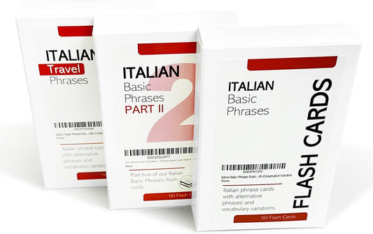 Pat's Flash Cards 150 Essential Italian Phrases Bundle