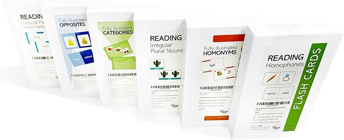 250 Learning Fun English Concepts Flash Cards Bundle