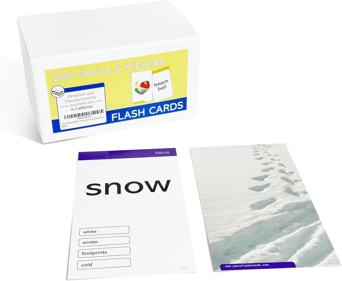 200 Learning English Nouns Picture Cards