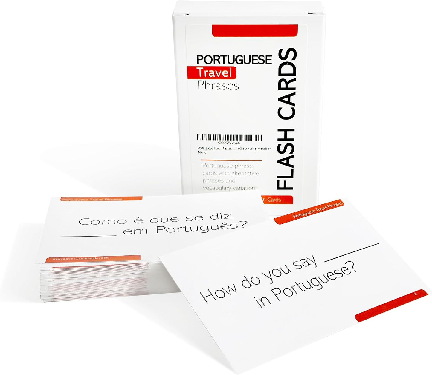 Pat's Flash Cards Portuguese Travel Phrases Flash Cards with Conversation Variations
