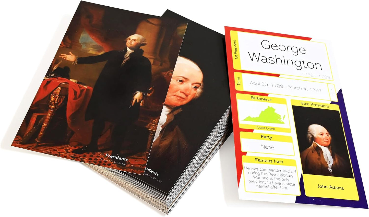 U.S. Presidents Flash Cards Made in the U.S.A