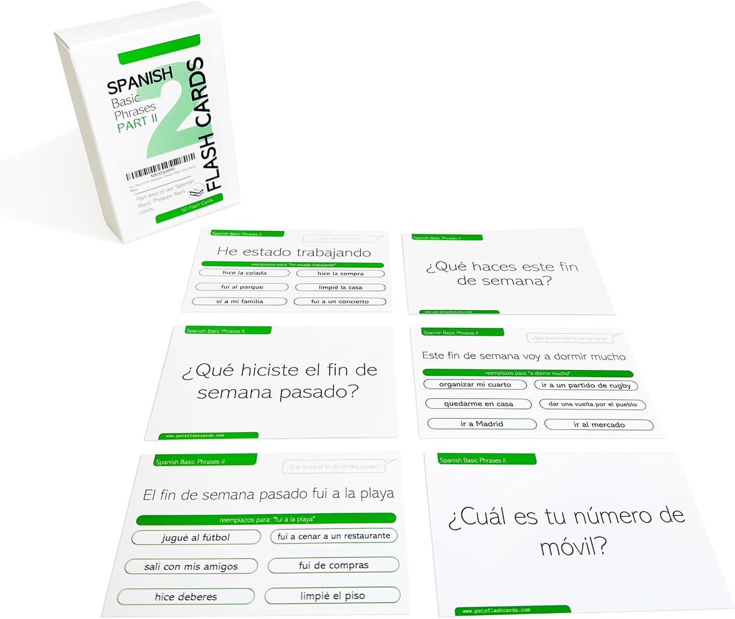 Pat's Flash Cards 50 Spanish Basic Phrases Flash Cards Part II