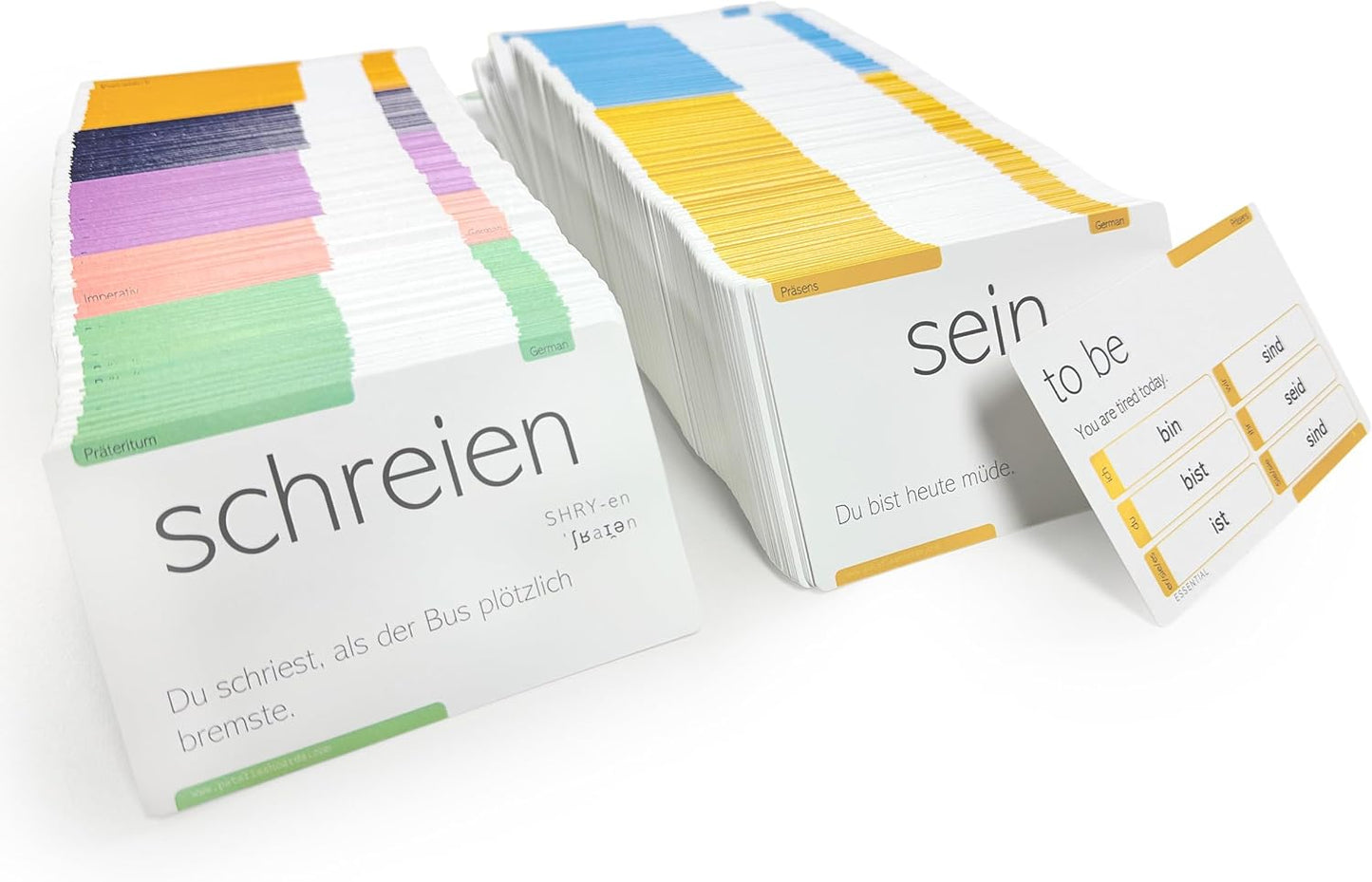 800 German Conjugation Flash Cards – 200 Essential Verbs in 9 Tenses