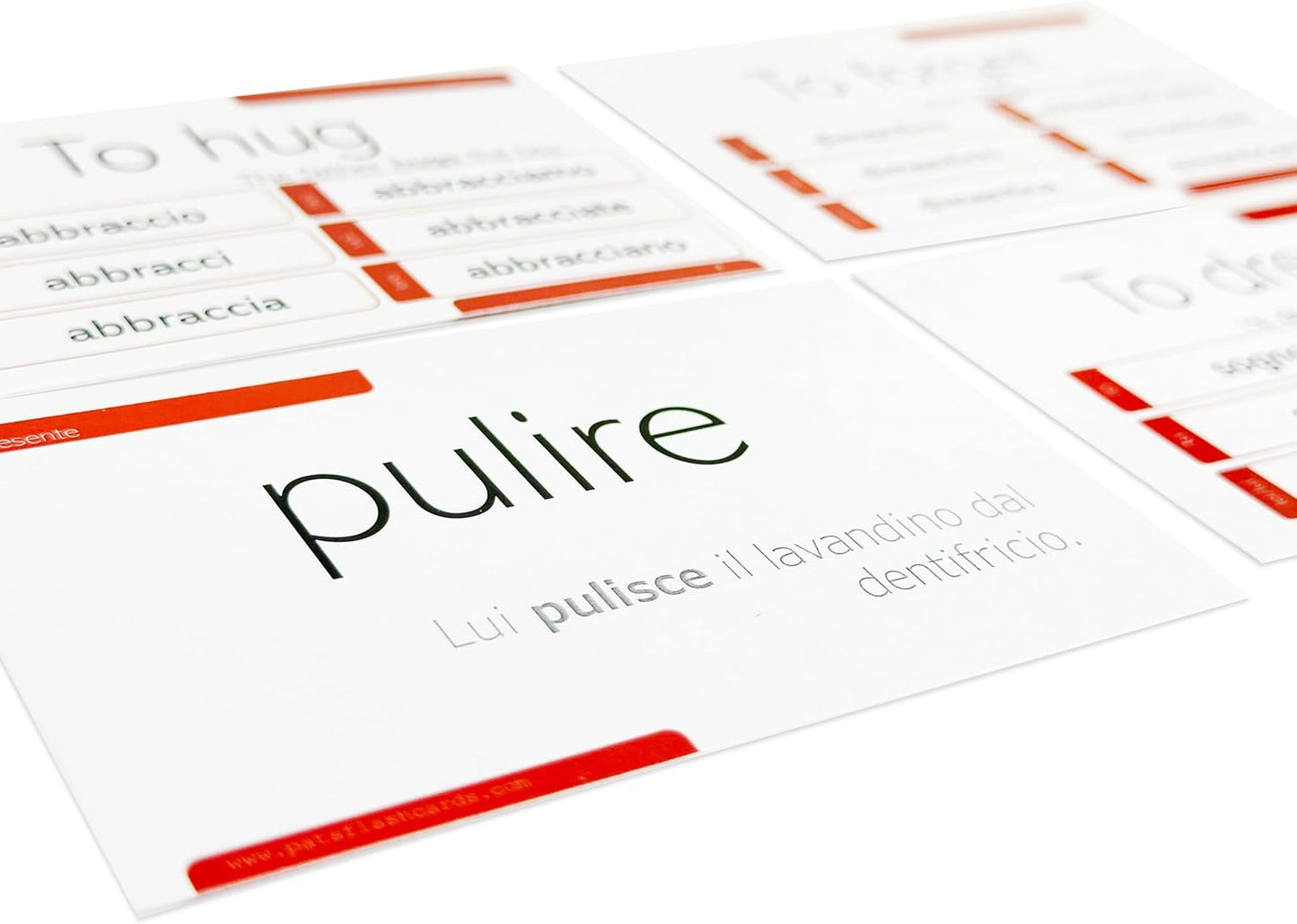 200 Italian Verb Conjugation Present Tense Flash Cards - Full Examples in Both Italian and English