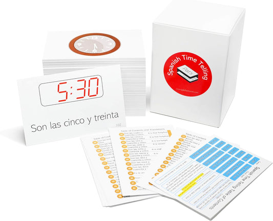 192 Spanish Time Telling Flash Cards