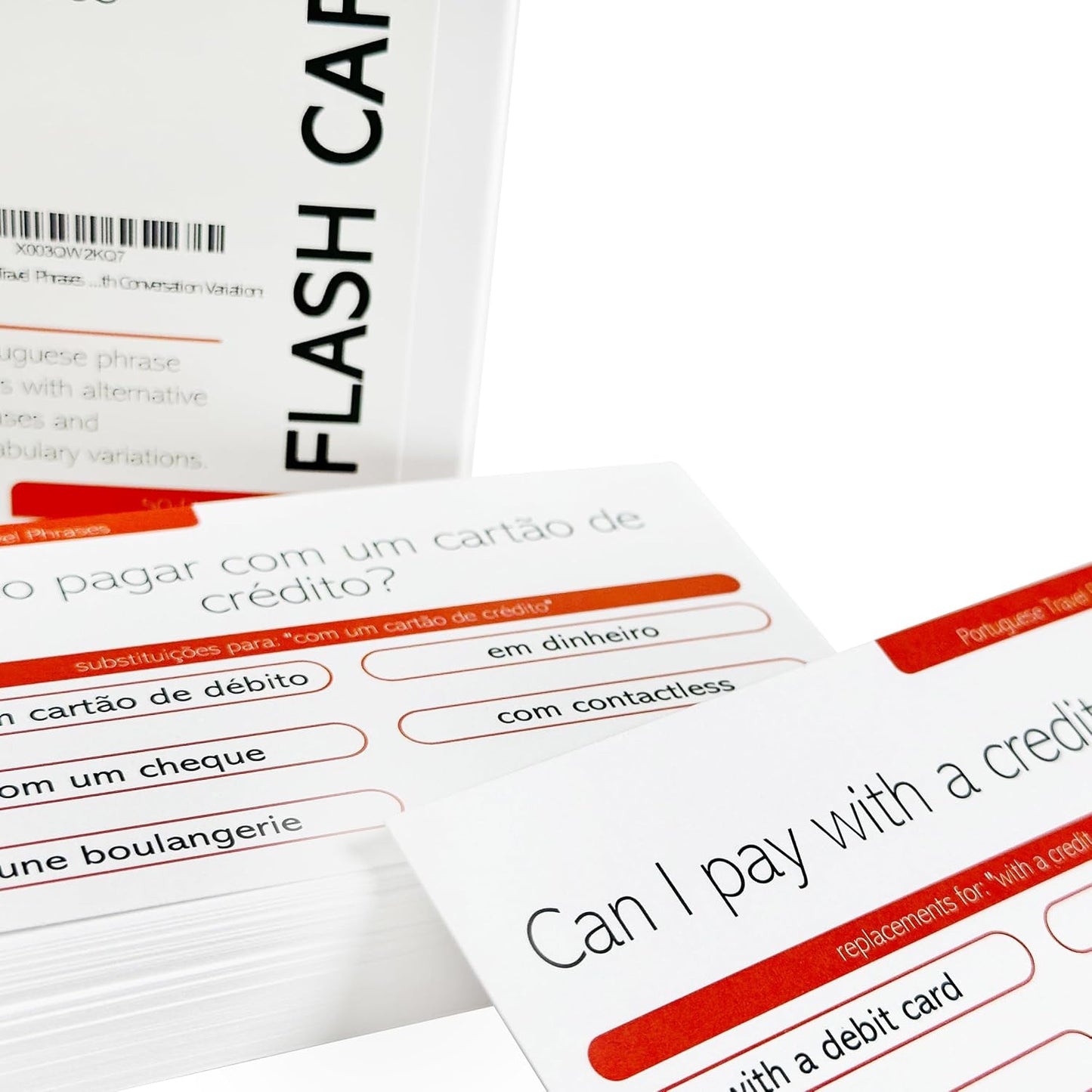 Pat's Flash Cards Portuguese Travel Phrases Flash Cards with Conversation Variations