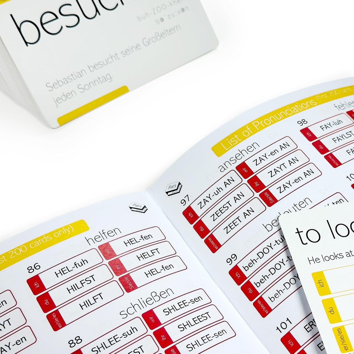 800 German Conjugation Flash Cards – 200 Essential Verbs in 9 Tenses