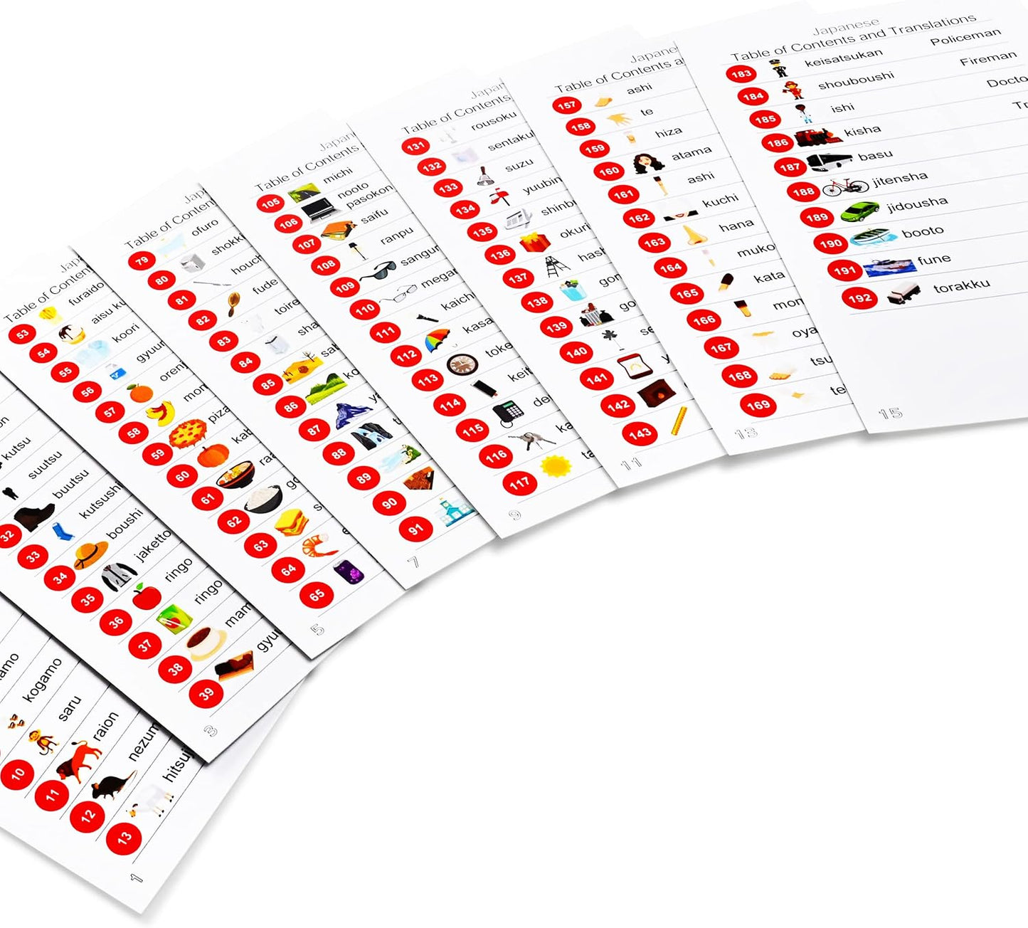 Pat's Flash Cards 192 Japanese Picture Cards