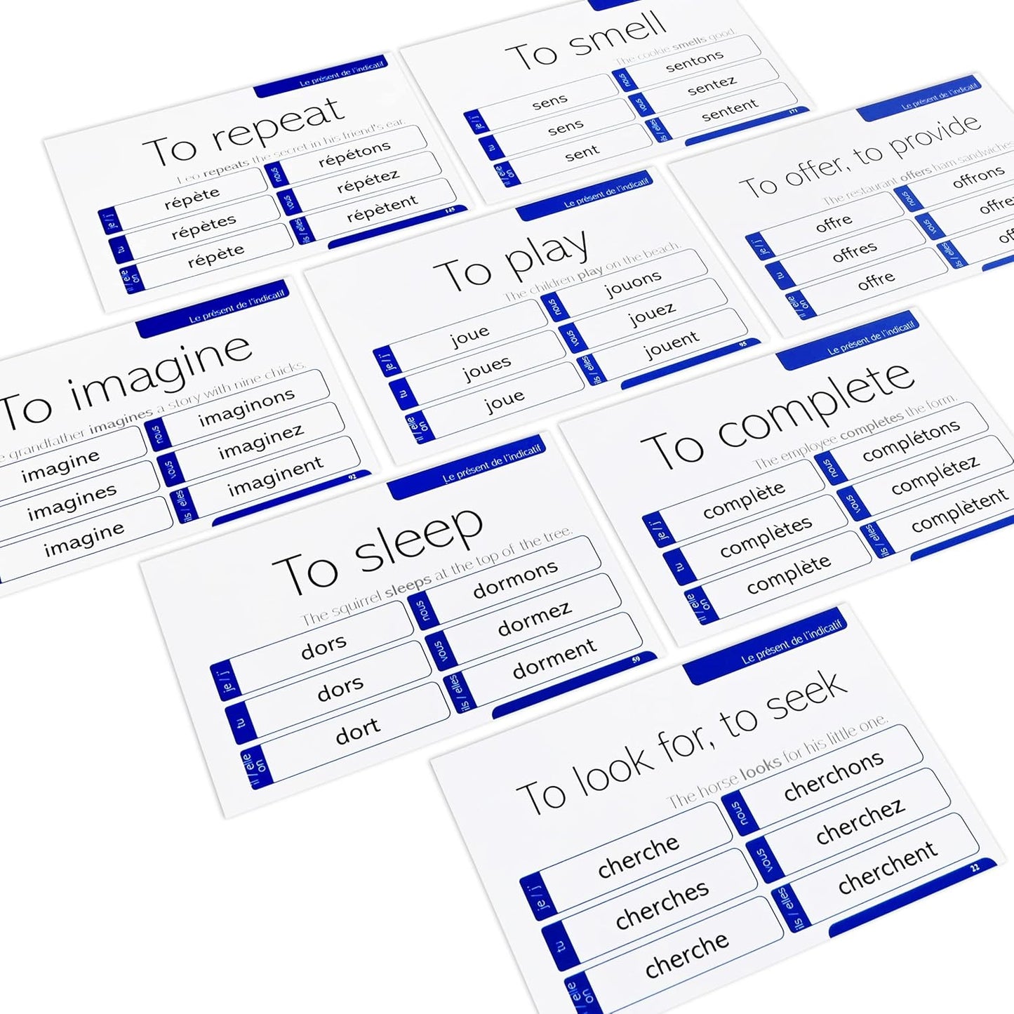 200 French Conjugation Flash Cards