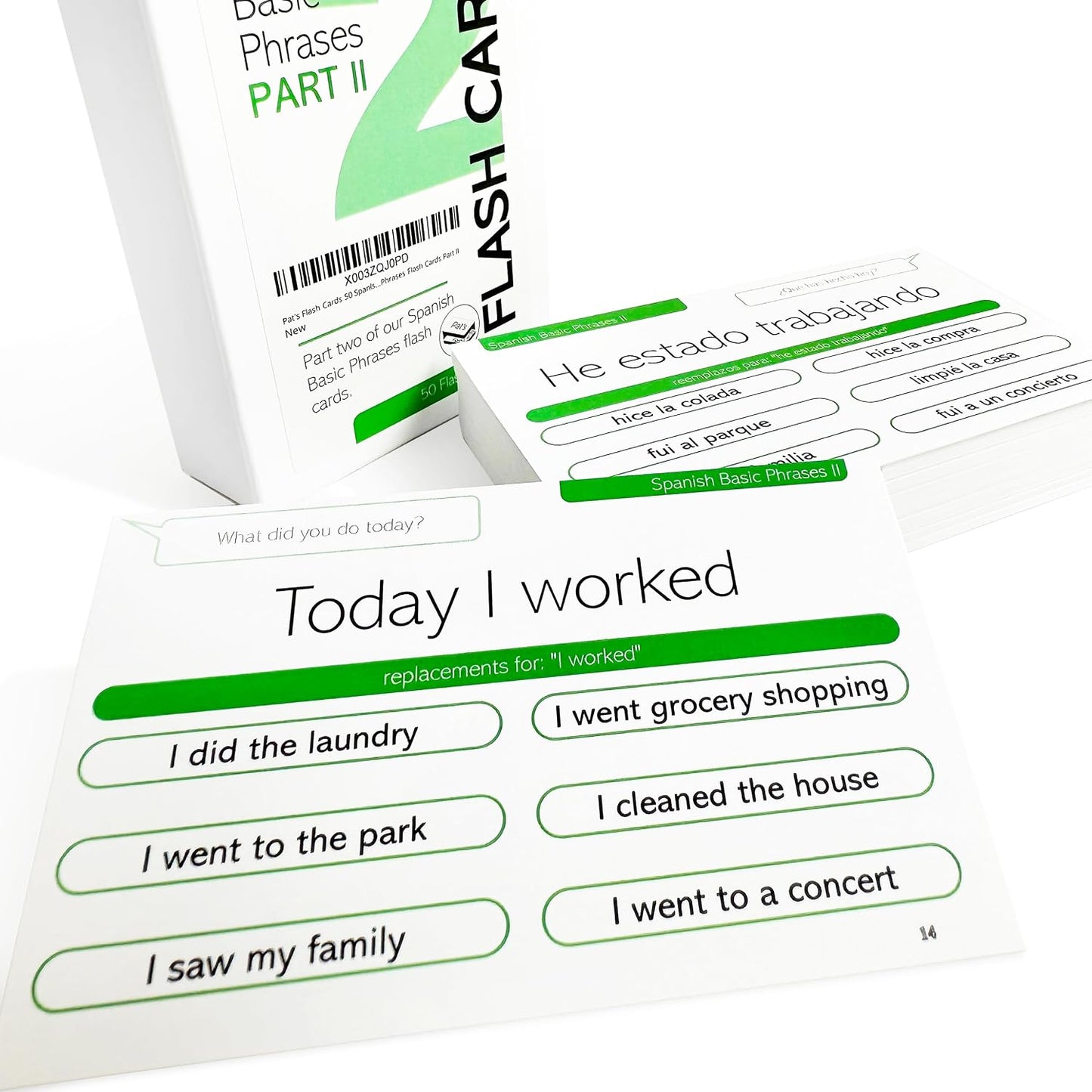 Pat's Flash Cards 50 Spanish Basic Phrases Flash Cards Part II