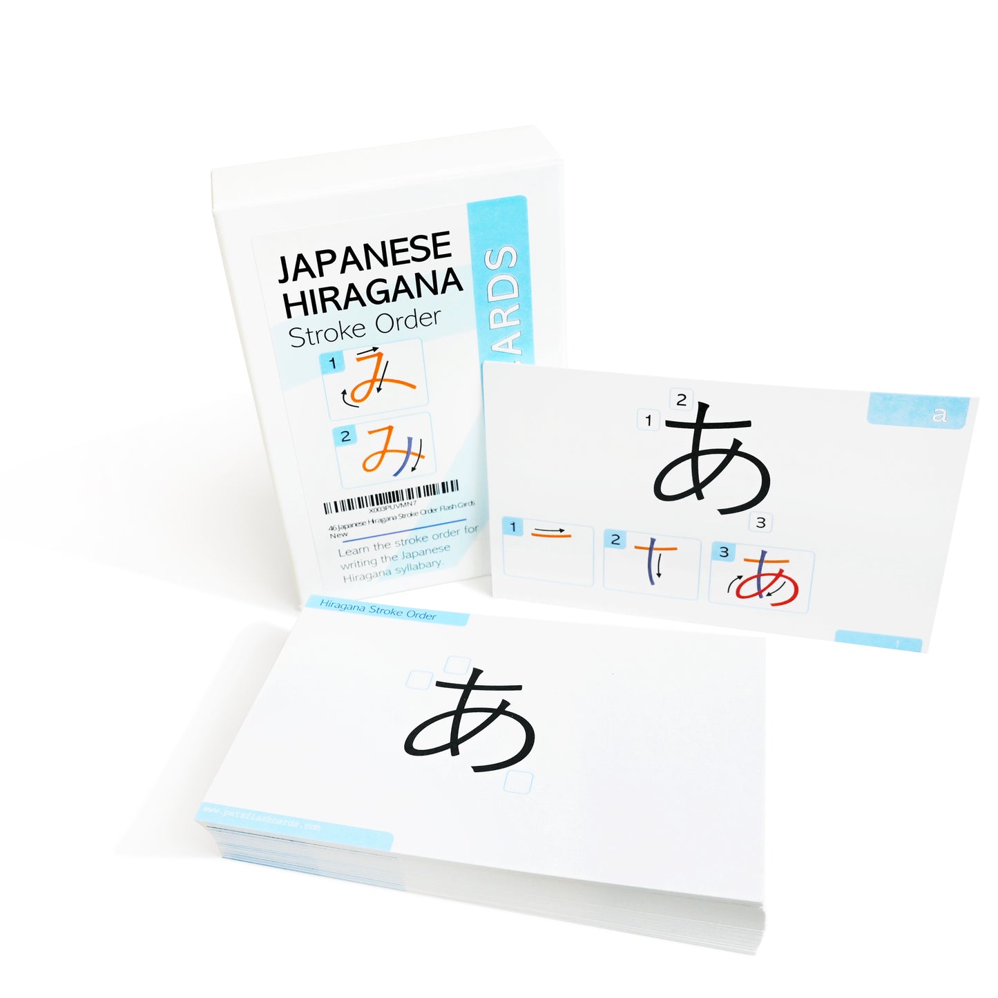 Pat's Flash Cards 46 Japanese Hiragana Stroke Order Flash Cards