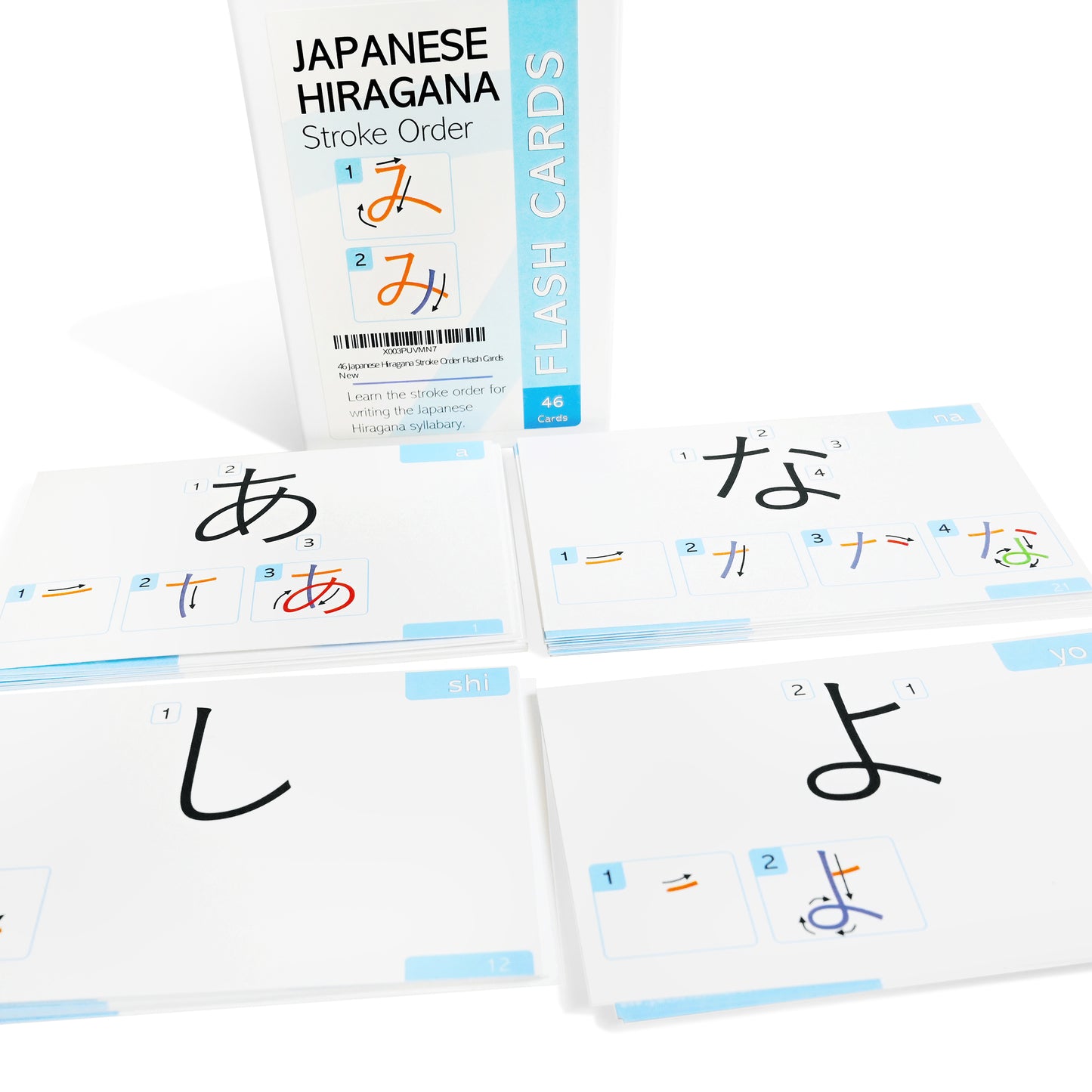 Pat's Flash Cards 46 Japanese Hiragana Stroke Order Flash Cards