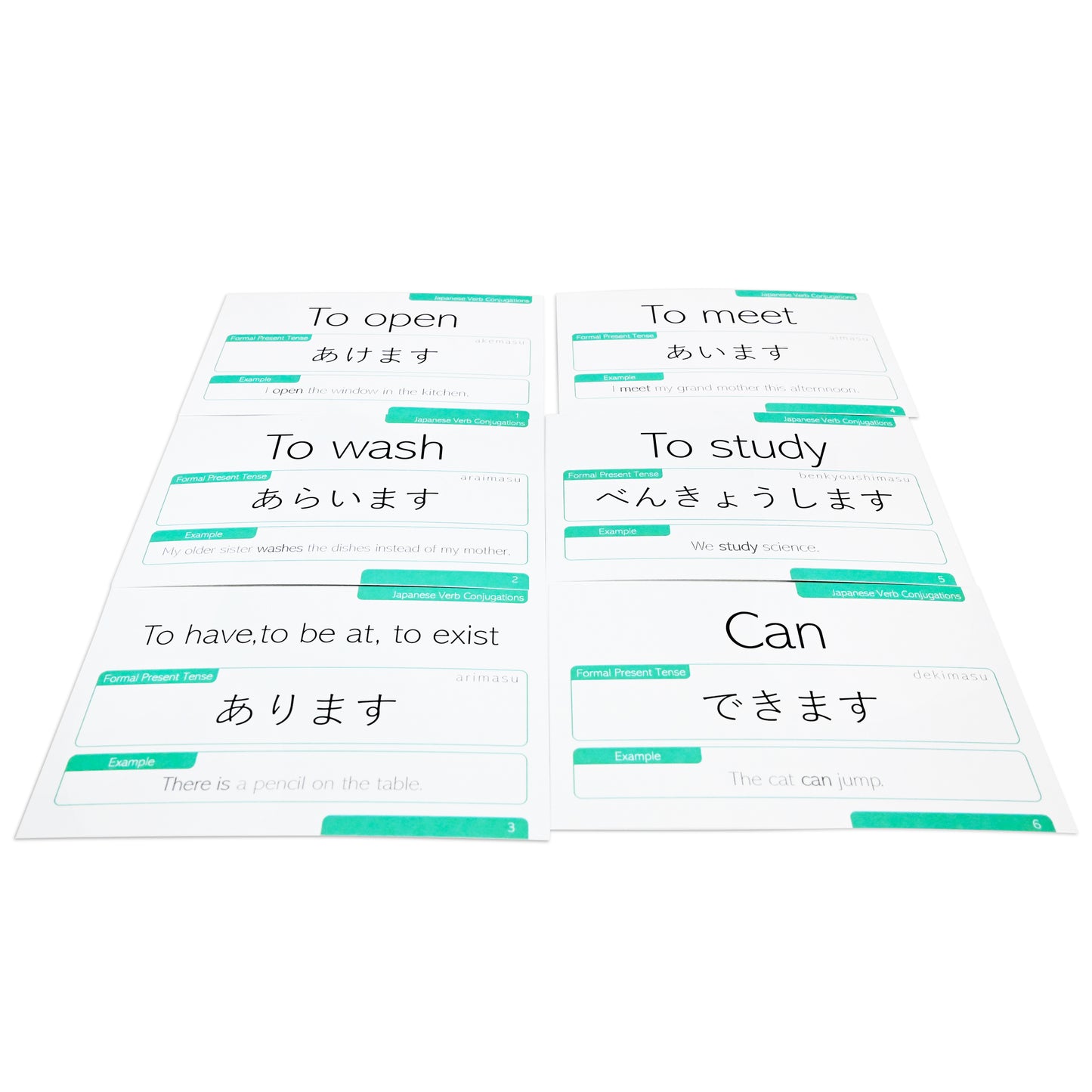 50 Most Common Japanese Verbs Flash Cards