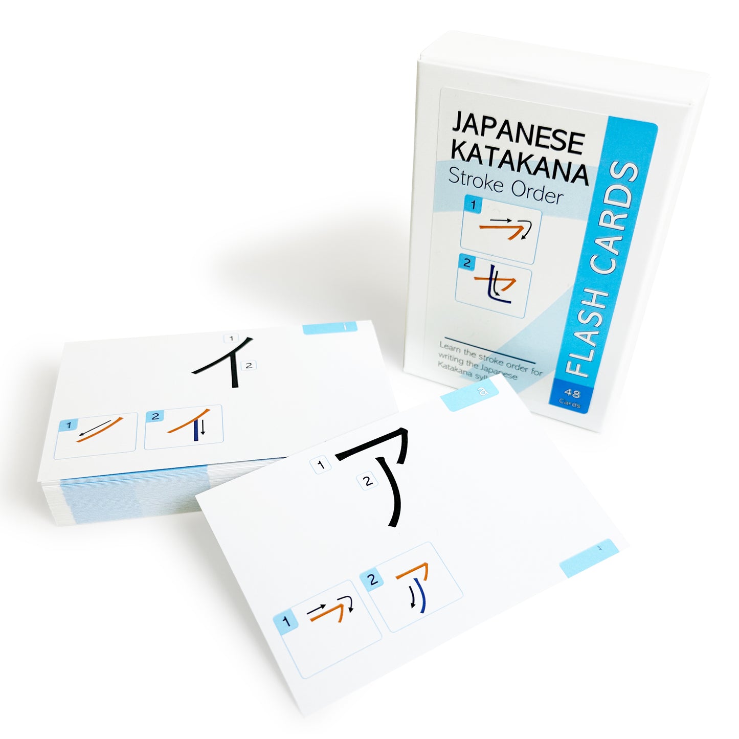 Pat's Flash Cards 48 Japanese Katakana Stroke Order Flash Cards with Workbook