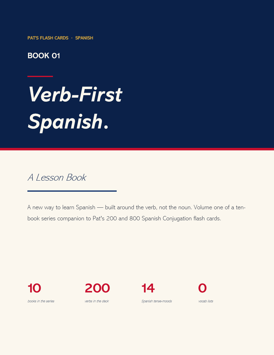 Verb-First Spanish Lesson Books and Workbooks