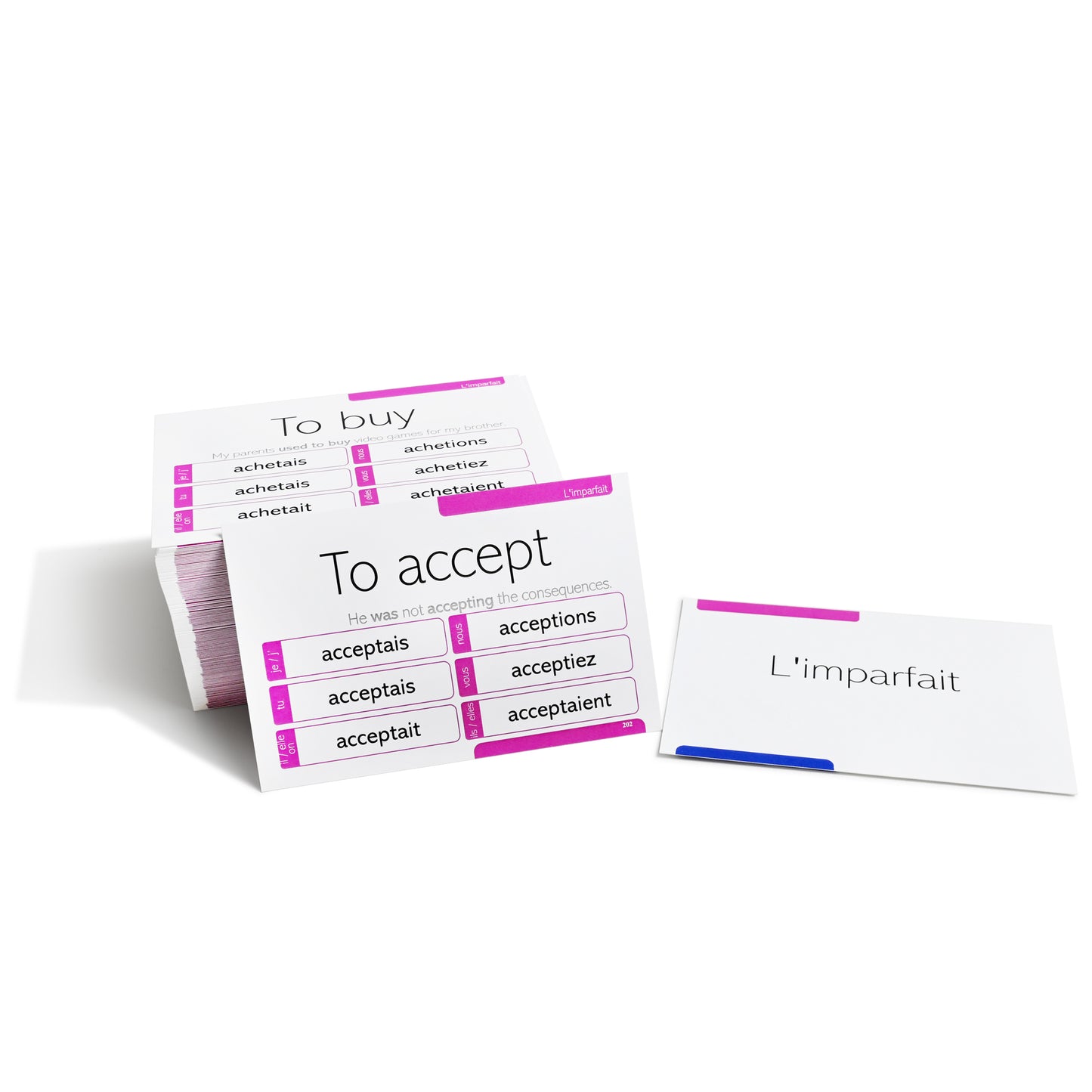 800 French Conjugation Flash Cards - 200 Verbs with Full Examples in Both French and English and 11 Different Tenses