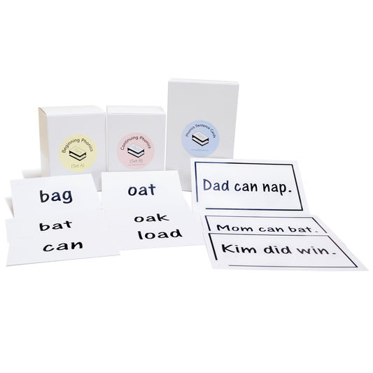 400 Words + 200 Sentences Phonics Reading Flashcards