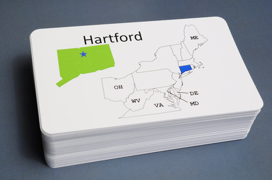 6x of 100 States and Capitals Flash Cards