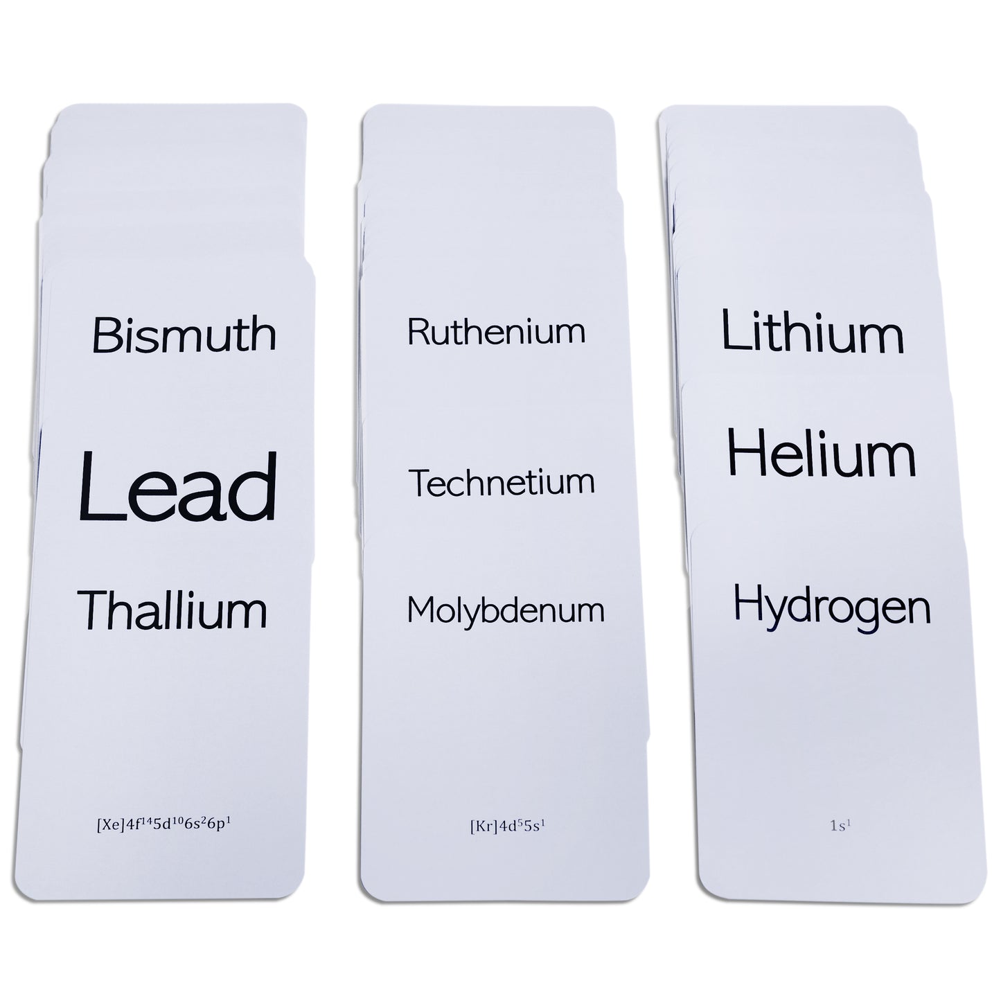 118 Colorful Periodic Table of Elements Flash Cards