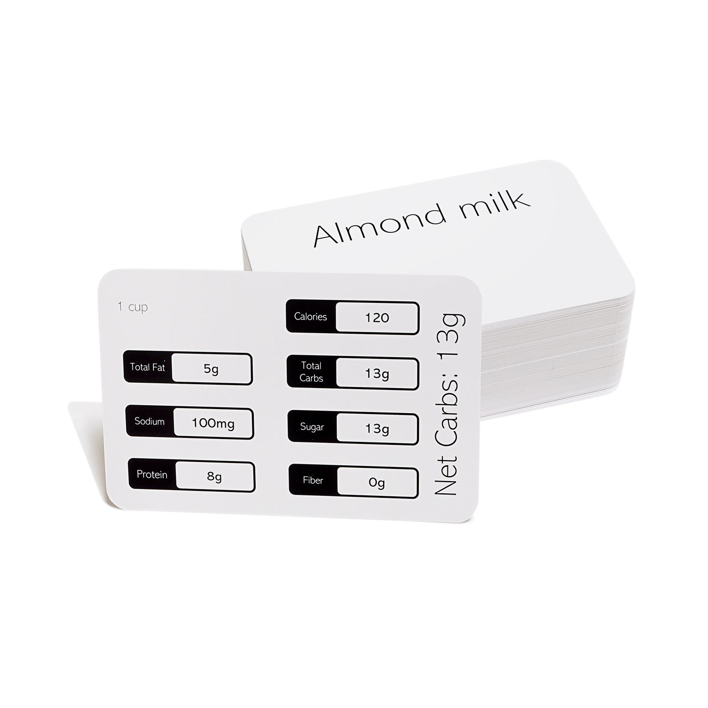 122 Nutritional Facts Flash Cards for Carb Counting, Calories, Nutrition, Weight Management and Diabetes Management