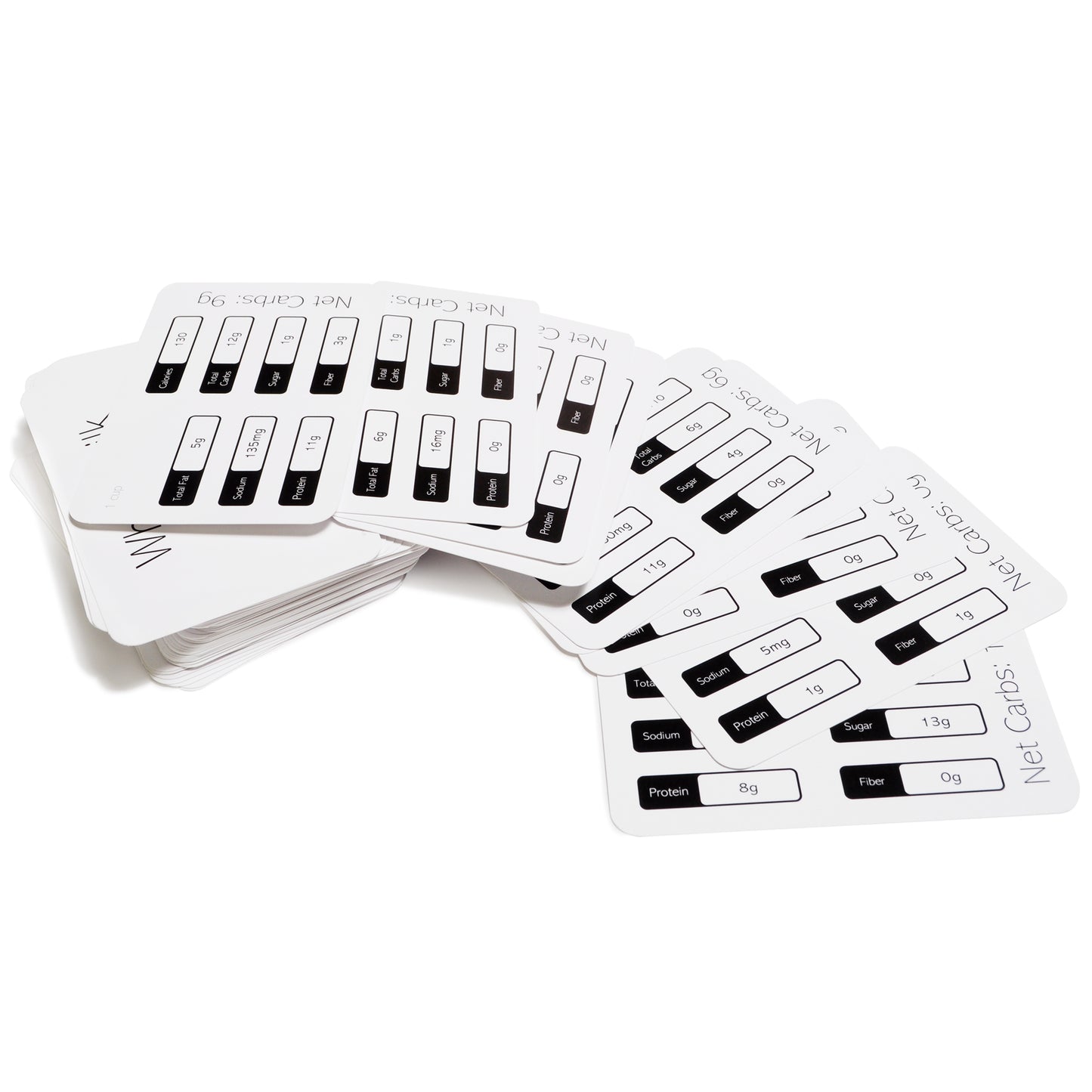 122 Nutritional Facts Flash Cards for Carb Counting, Calories, Nutrition, Weight Management and Diabetes Management