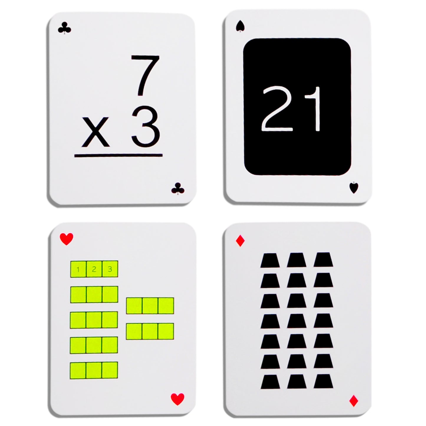 Multiply 'Em Multiplication Game Playing Cards - A Direct Replacement for Actual Playing Cards