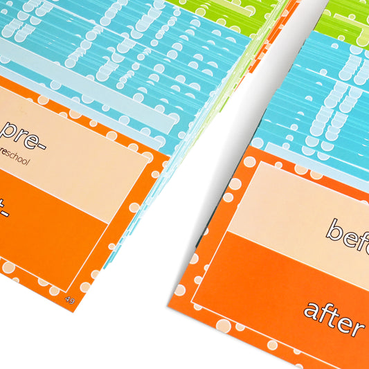 Prefix and Postfix Flash Cards