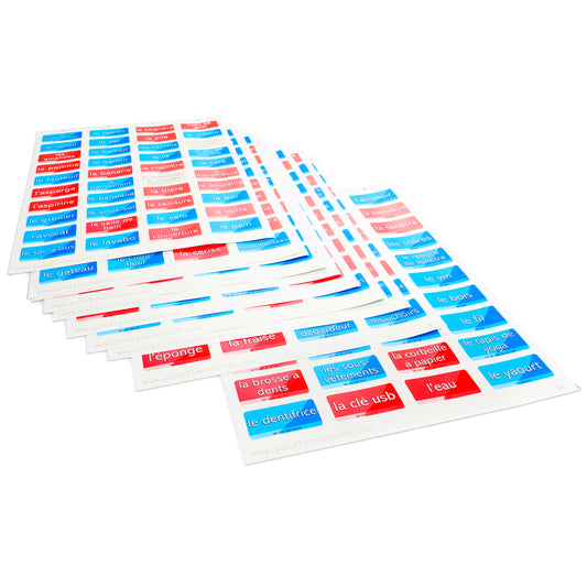 400 Learning French Stickers with Lookup Tables