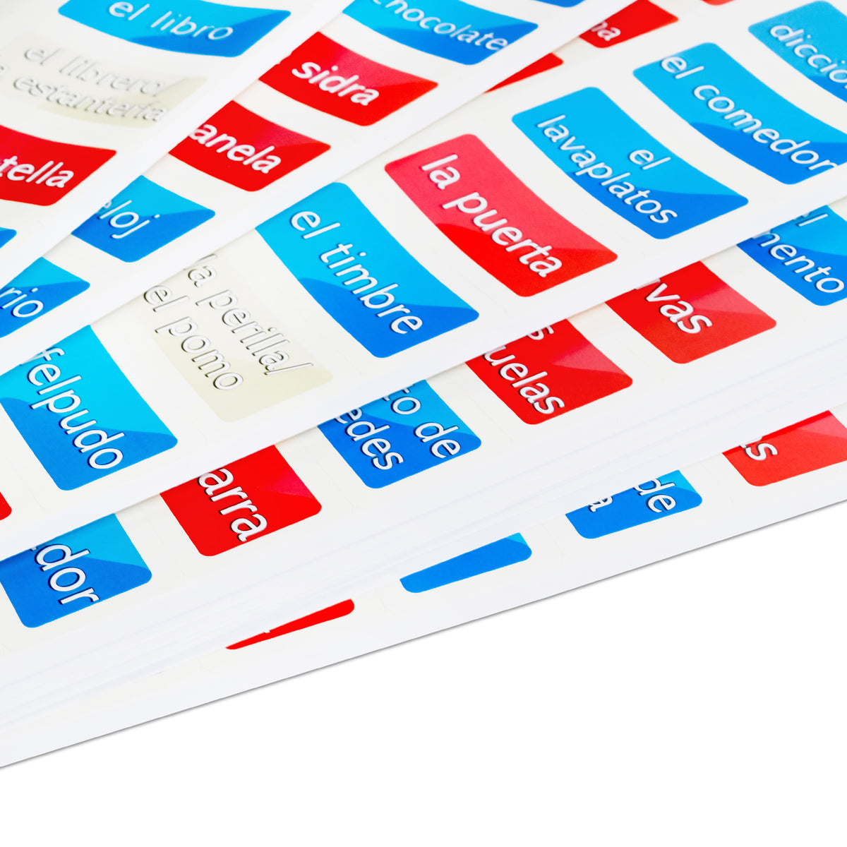 400 Learning Spanish Stickers with Lookup Tables – Pat's Flash Cards