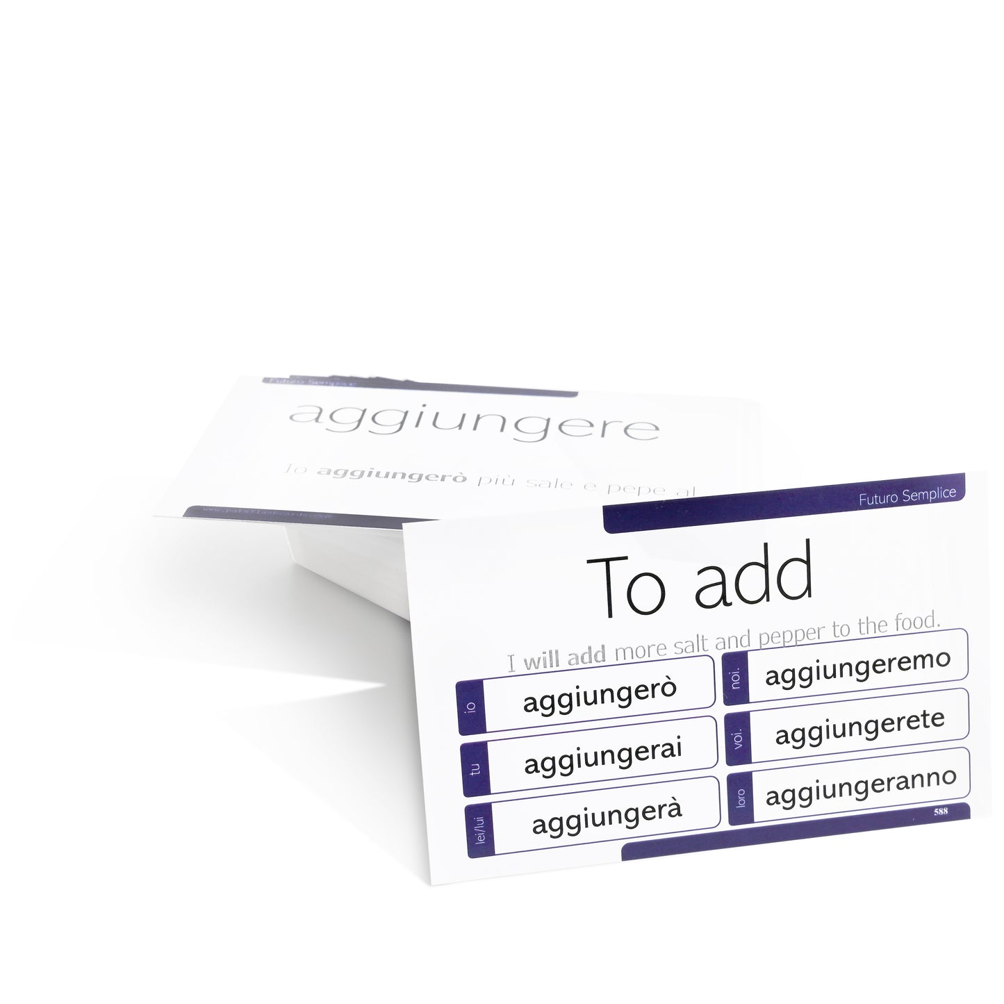 800 Italian Conjugation Flash Cards - 200 Verbs in 6 Tenses